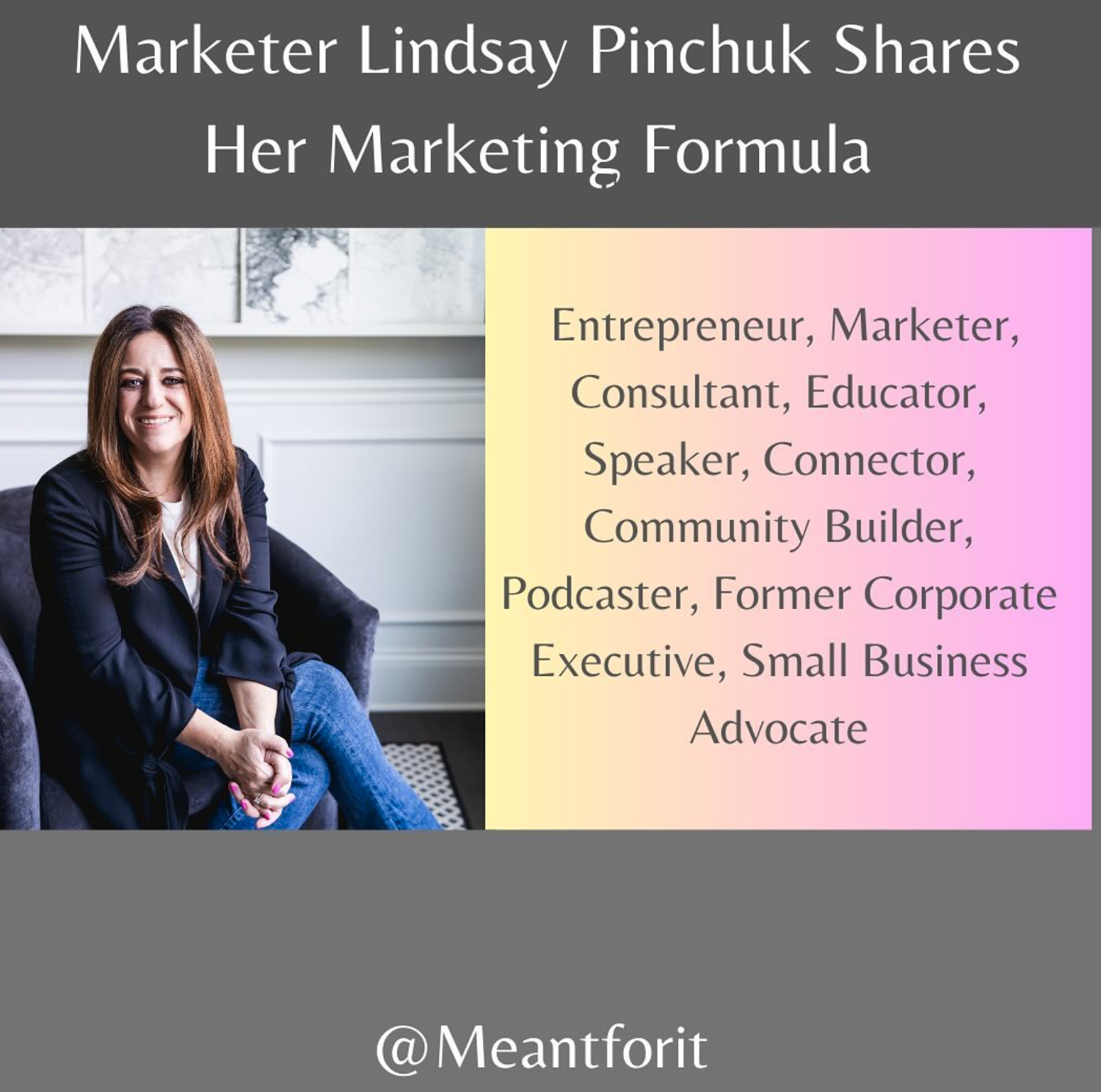 Marketing Expert Lindsay Pinchuk Shares Her Growth Formula